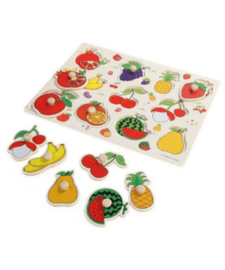 Puzzle Incastru din lemn cu butoni si 11 Fructe 05.png
