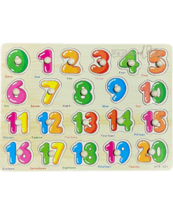 Puzzle Incastru din lemn cu maner 21 numere in Limba Engleza 02.png