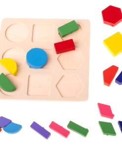 Puzzle din lemn cu Forme geometrice 18 piese 02.jpeg