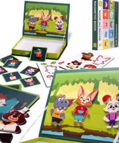 Puzzle din lemn tip magnetica Montessori cu Animale din padure 33 piese 01.jpeg