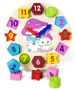 Puzzle educativ din lemn, Ceas, 3 ani