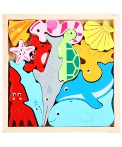 Puzzle educativ din lemn – Tetris 3D cu animale marine.jpg