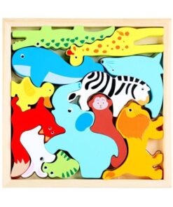 Puzzle educativ din lemn – Tetris 3D cu animale salbatice.jpg