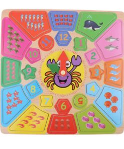 Puzzle incastru cu ceas animale si forme geometrice 02.jpg