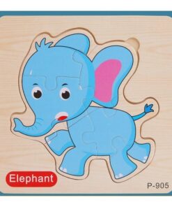 Puzzle incastru din lemn Elefantel.jpg