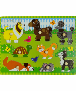 Puzzle incastru din lemn cu butoni 8 Animale 03.png