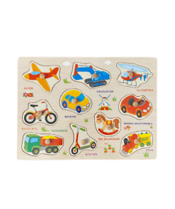 Puzzle incastru din lemn in Limba Romana 10 Mijloace de transport 02.png