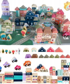 Set 115 Cuburi de constructie pastelate din lemn Orasel 04.jpeg