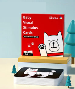 Set 20 carduri stimulare vizuala bebe, 3-6 LUNI
