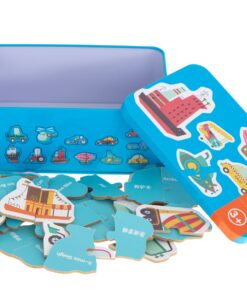 Set 24 puzzle uri a cate 2 piese cu vehicule in cutie metalica 48 piese 02.jpeg