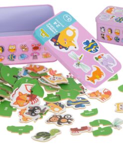 Set 24 puzzle uri cu animale in cutie metalica 48 piese 01.jpeg