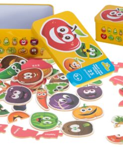Set 25 puzzle uri a cate 2 piese cu fructe si lugume in cutie metalica 50 piese 01.jpeg