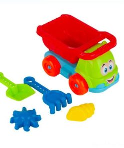 Set 5 jucarii pentru plaja si nisip 25x14 cm Camion rosu 01.jpg