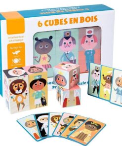 Set 6 cuburi puzzle din lemn Meserii01.jpg