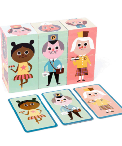 Set 6 cuburi puzzle din lemn Meserii03.png