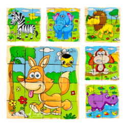 Set 6 puzzle cubic din lemn Animale salbatice 16 cuburi 02.png