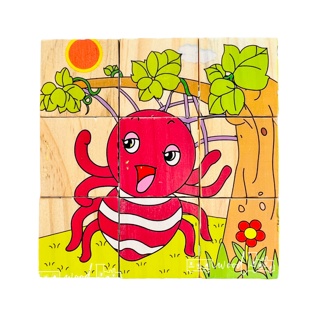 Set 6 puzzle cubic din lemn Animale salbatice 9 cuburi 02.png