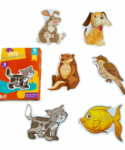 Set 6 puzzle uri bebelusi din 2 sau 3 piese mari Animale de companie 02.png
