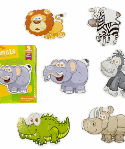 Set 6 puzzle uri bebelusi din 2 sau 3 piese mari Jungla 02.png