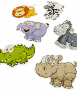 Set 6 puzzle uri bebelusi din 2 sau 3 piese mari Jungla 03.png