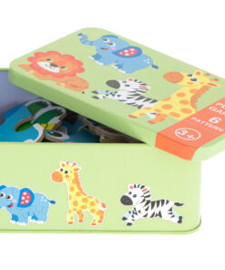 Set 6 puzzle uri cu animale din Safari in cutie metalica 25 piese mari 04.jpeg
