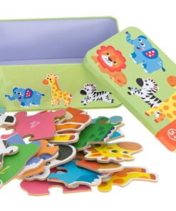 Set 6 puzzle uri cu animale din Safari in cutie metalica 25 piese mari 06.jpeg