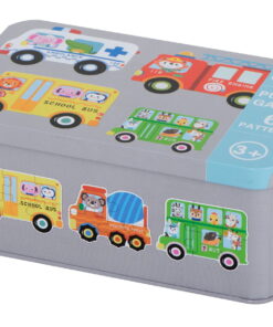 Set 6 puzzle uri cu animale din Vehicule in cutie metalica 30 piese mari 02.jpeg