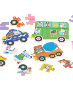 Set 6 puzzle uri cu animale din Vehicule in cutie metalica 30 piese mari 04.jpeg