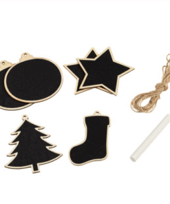 Set creativ de Craciun din lemn Globulete Tabla Neagra cu Creta 01.png