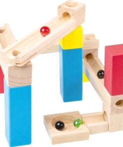 Set de constructie Circuit Marble Track cu 6 bile si 22 piese din lemn 02.jpg