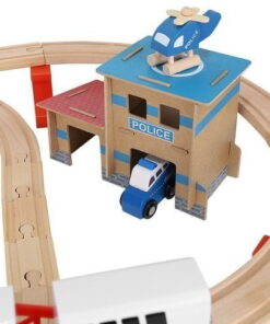 Set de constructie cu circuit auto si feroviar din lemn 89 piese 08.jpeg