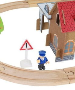 Set de constructie cu circuit auto si feroviar din lemn 89 piese 09.jpeg