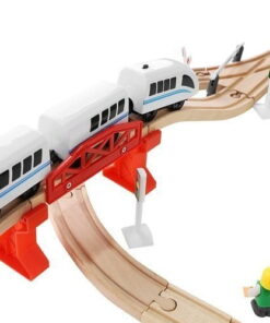 Set de constructie cu circuit auto si feroviar din lemn 89 piese 12.jpeg