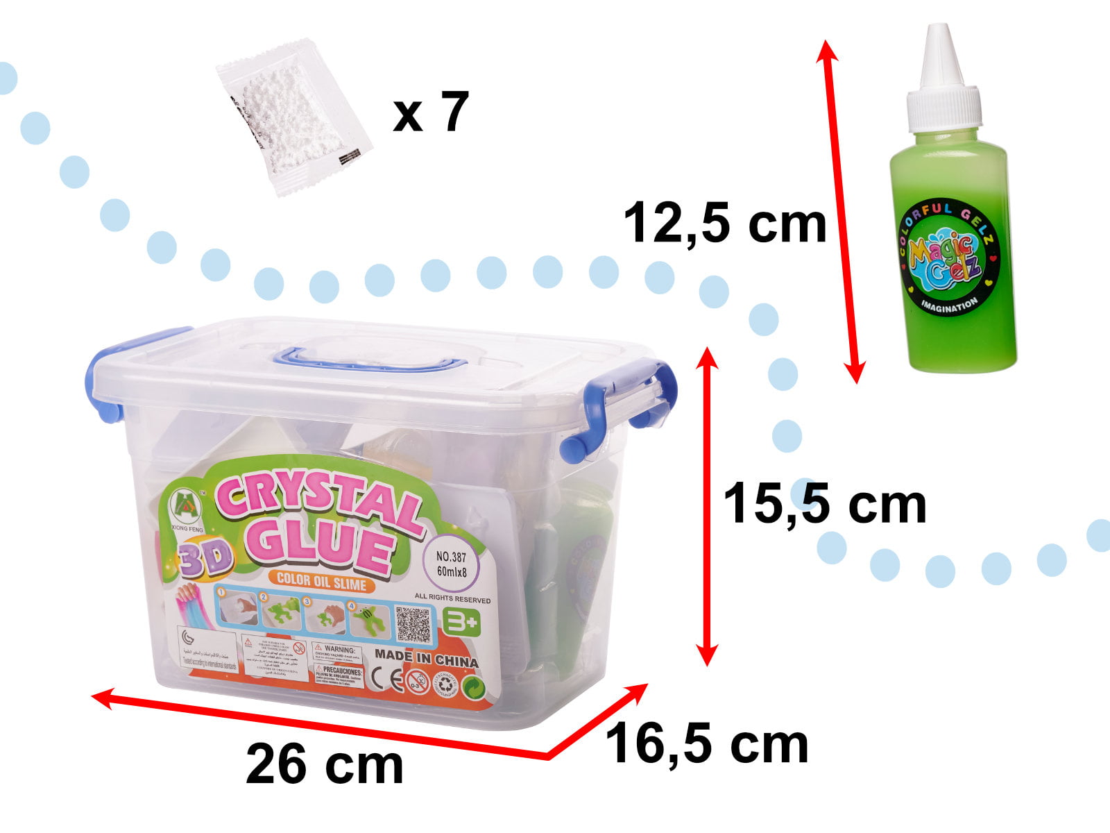 Set de creatie 3D cu gel Cristal Slime 26 elemente 03.jpeg