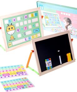 Tabla din lemn de scris si desenat cu panou educational 01.jpeg
