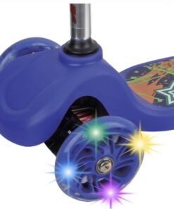Trotineta Skate pentru Baieti Albastru cu Roti Iluminate LED 02.jpg