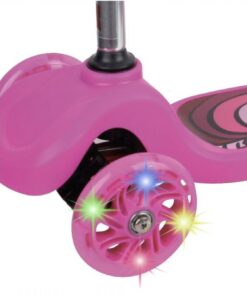 Trotineta Skate pentru Fetite Fuchsia cu Roti Iluminate LED 03.jpg