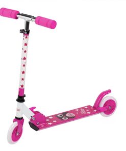 Trotineta din aluminiu pentru copii roz cu bufnita si stelute 01.jpg