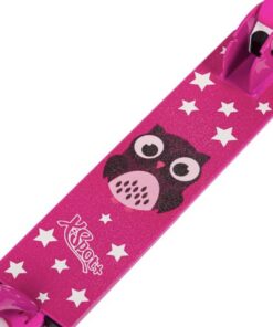 Trotineta din aluminiu pentru copii roz cu bufnita si stelute 02.jpg