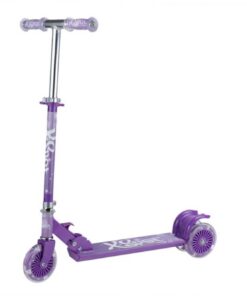 Trotineta din aluminiu pentru copii violet cu lumini LED 01.jpg