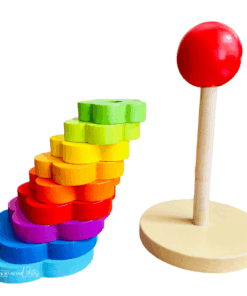 Turn Montessori din lemn Curcubeu cu 10 piese 04.png