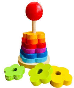 Turn Montessori din lemn Curcubeu cu 10 piese 05.png