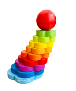 Turn Montessori din lemn Curcubeu cu 10 piese 06.png