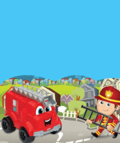 Cuburi de construit tip lego 30 piese mari Masina pompieri 3 ani 03.png