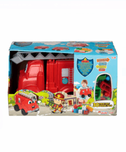 Cuburi de construit tip lego 30 piese mari Masina pompieri 3 ani 04.png