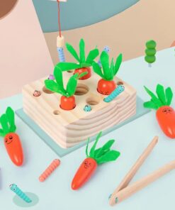 Joc de tip Montessori dexteritate si joc magnetic Morcovi 3 ani 02.jpg