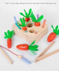 Joc de tip Montessori dexteritate si joc magnetic Morcovi 3 ani 03.jpg