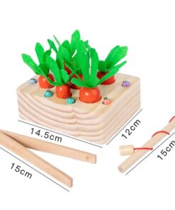 Joc de tip Montessori dexteritate si joc magnetic Morcovi 3 ani 05.jpg