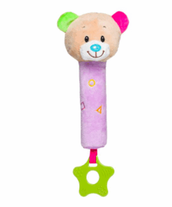 Jucarie moale si senzoriala bebelusi cu element de dentitie urs 001.png