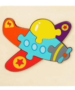 Puzzle 3D din lemn cu 7 piese Avion 3 ani 01.png